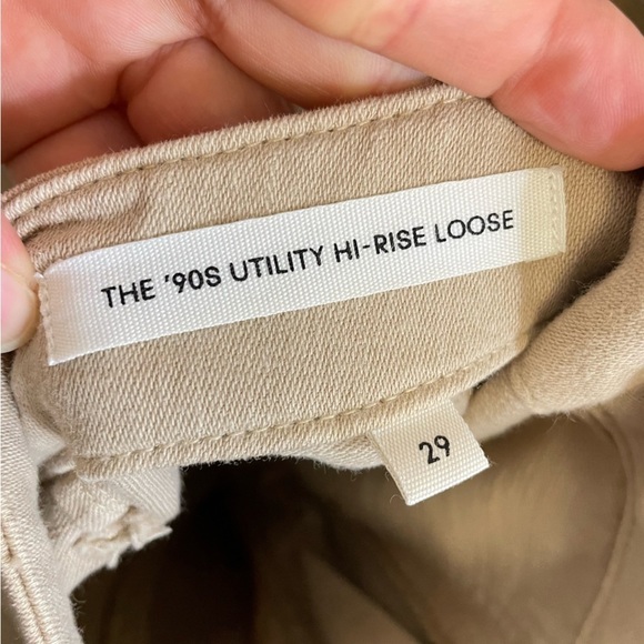 DENIM FORUM The '90s Utility Hi-Rise Loose‎ Jean Humus Beige Size 29 - Picture 7 of 12